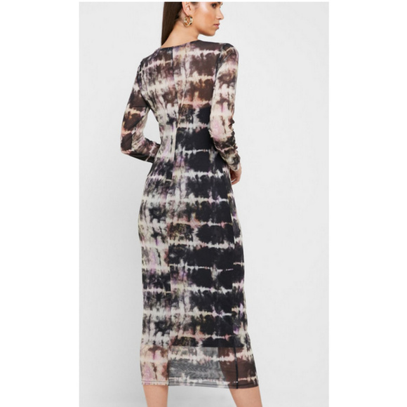 nwt Topshop Sheer Tie Dye Midi Dress 8-10 - Picture 4 of 4